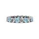 1 - Tiffany 3.60 ctw Aquamarine and Lab Grown Diamond (3.80 mm) Eternity Band 