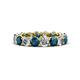 1 - Tiffany 3.78 ctw Blue Diamond and Lab Grown Diamond (3.80 mm) Eternity Band 