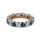 2 - Tiffany 3.78 ctw Blue Diamond and Lab Grown Diamond (3.80 mm) Eternity Band 
