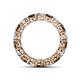 4 - Tiffany 3.78 ctw Smoky Quartz and Lab Grown Diamond (3.80 mm) Eternity Band 