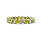 1 - Tiffany 3.78 ctw Yellow Diamond and Lab Grown Diamond (3.80 mm) Eternity Band 