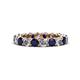 1 - Tiffany 3.00 ctw Blue Sapphire and Diamond (3.40 mm) Eternity Band 