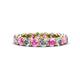 1 - Tiffany 3.08 ctw Pink Sapphire and Diamond (3.40 mm) Eternity Band 