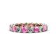 1 - Tiffany 3.08 ctw Pink Sapphire and Diamond (3.40 mm) Eternity Band 