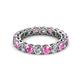 3 - Tiffany 3.08 ctw Pink Sapphire and Diamond (3.40 mm) Eternity Band 