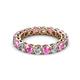 3 - Tiffany 3.08 ctw Pink Sapphire and Diamond (3.40 mm) Eternity Band 