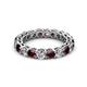 3 - Tiffany 3.18 ctw Red Garnet and Diamond (3.40 mm) Eternity Band 