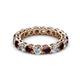 3 - Tiffany 3.18 ctw Red Garnet and Diamond (3.40 mm) Eternity Band 