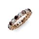 4 - Tiffany 3.18 ctw Red Garnet and Diamond (3.40 mm) Eternity Band 