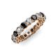 4 - Tiffany 3.10 ctw Black Diamond and Diamond (3.40 mm) Eternity Band 