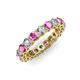 4 - Tiffany 3.08 ctw Pink Sapphire and Diamond (3.40 mm) Eternity Band 