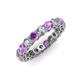 4 - Tiffany 2.90 ctw Amethyst and Diamond (3.40 mm) Eternity Band 