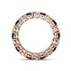 5 - Tiffany 3.00 ctw Blue Sapphire and Diamond (3.40 mm) Eternity Band 