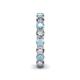6 - Tiffany 2.90 ctw Aquamarine and Diamond (3.40 mm) Eternity Band 