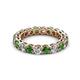 3 - Tiffany 3.18 ctw Green Garnet and Diamond (3.40 mm) Eternity Band 