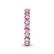 6 - Tiffany 3.08 ctw Pink Sapphire and Diamond (3.40 mm) Eternity Band 