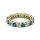 3 - Tiffany 2.90 ctw London Blue Topaz and Diamond (3.40 mm) Eternity Band 