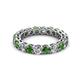 3 - Tiffany 3.18 ctw Green Garnet and Diamond (3.40 mm) Eternity Band 