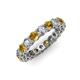 4 - Tiffany 2.90 ctw Citrine and Diamond (3.40 mm) Eternity Band 