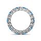 5 - Tiffany 2.90 ctw Blue Topaz and Diamond (3.40 mm) Eternity Band 