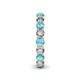 6 - Tiffany 2.90 ctw Blue Topaz and Diamond (3.40 mm) Eternity Band 