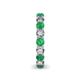 6 - Tiffany 2.90 ctw Emerald and Diamond (3.40 mm) Eternity Band 