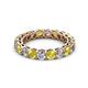 3 - Tiffany 3.08 ctw Yellow Sapphire and Diamond (3.40 mm) Eternity Band 