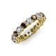 4 - Tiffany 3.00 ctw Smoky Quartz and Diamond (3.40 mm) Eternity Band 