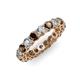 4 - Tiffany 3.00 ctw Smoky Quartz and Diamond (3.40 mm) Eternity Band 