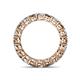 5 - Tiffany 3.00 ctw Smoky Quartz and Diamond (3.40 mm) Eternity Band 