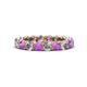 1 - Tiffany 2.90 ctw Amethyst and Lab Grown Diamond (3.40 mm) Eternity Band 