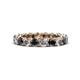 1 - Tiffany 3.10 ctw Black Diamond and Lab Grown Diamond (3.40 mm) Eternity Band 