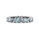 1 - Tiffany 2.90 ctw Aquamarine and Lab Grown Diamond (3.40 mm) Eternity Band 