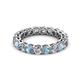 3 - Tiffany 2.90 ctw Aquamarine and Lab Grown Diamond (3.40 mm) Eternity Band 