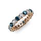 4 - Tiffany 3.00 ctw Blue Diamond and Lab Grown Diamond (3.40 mm) Eternity Band 