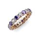 4 - Tiffany 2.90 ctw Iolite and Lab Grown Diamond (3.40 mm) Eternity Band 