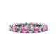 1 - Tiffany 3.08 ctw Pink Sapphire and Lab Grown Diamond (3.40 mm) Eternity Band 