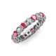 4 - Tiffany 3.00 ctw Pink Tourmaline and Lab Grown Diamond (3.40 mm) Eternity Band 