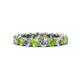 1 - Tiffany 3.18 ctw Peridot and Lab Grown Diamond (3.40 mm) Eternity Band 
