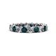 1 - Tiffany 2.90 ctw London Blue Topaz and Lab Grown Diamond (3.40 mm) Eternity Band 