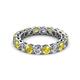 3 - Tiffany 3.08 ctw Yellow Sapphire and Lab Grown Diamond (3.40 mm) Eternity Band 