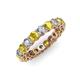 4 - Tiffany 3.08 ctw Yellow Sapphire and Lab Grown Diamond (3.40 mm) Eternity Band 