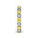 6 - Tiffany 3.08 ctw Yellow Sapphire and Lab Grown Diamond (3.40 mm) Eternity Band 