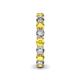 6 - Tiffany 3.08 ctw Yellow Sapphire and Lab Grown Diamond (3.40 mm) Eternity Band 