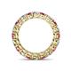 5 - Tiffany 3.18 ctw Rhodolite Garnet and Lab Grown Diamond (3.40 mm) Eternity Band 