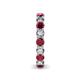 6 - Tiffany 3.08 ctw Ruby and Lab Grown Diamond (3.40 mm) Eternity Band 