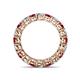 5 - Tiffany 3.08 ctw Ruby and Lab Grown Diamond (3.40 mm) Eternity Band 