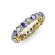 4 - Tiffany 3.00 ctw Tanzanite and Lab Grown Diamond (3.40 mm) Eternity Band 