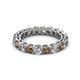 3 - Tiffany 3.00 ctw Smoky Quartz and Lab Grown Diamond (3.40 mm) Eternity Band 
