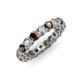 4 - Tiffany 3.00 ctw Smoky Quartz and Lab Grown Diamond (3.40 mm) Eternity Band 